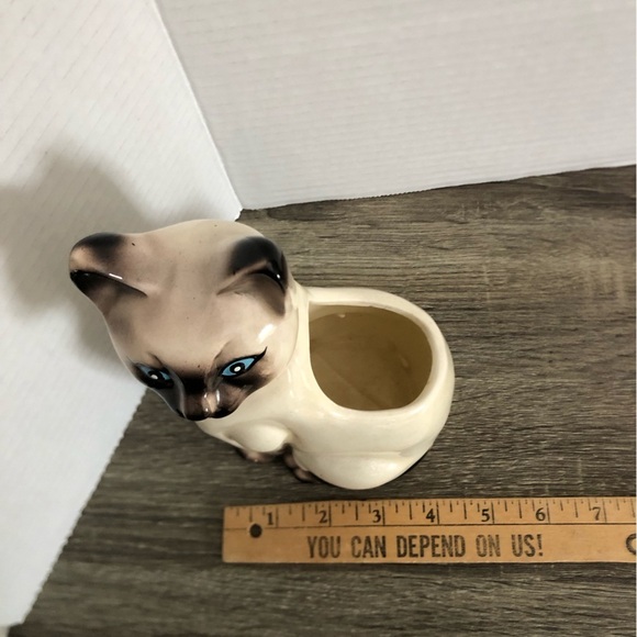 Vtg Mid Century Siamese Cat Planter - Picture 8 of 14